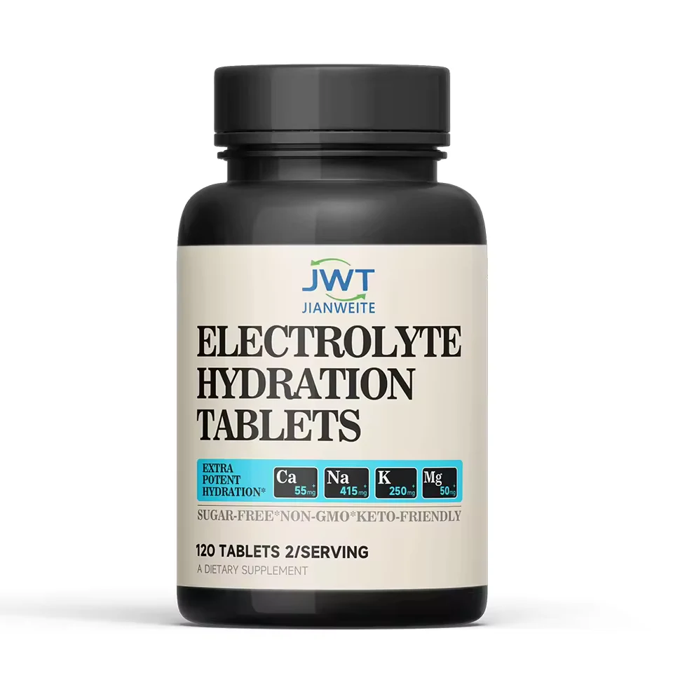 Electrolyte hydration tablets in bottle packaging